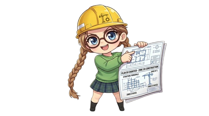 Charlotte en train de construire la page contact